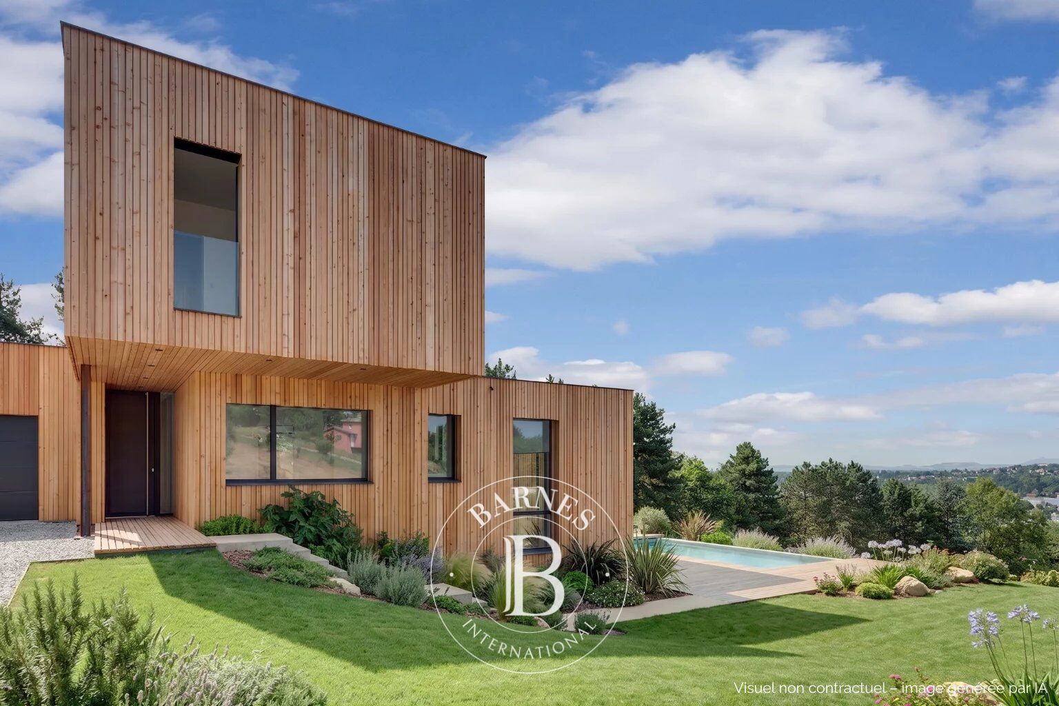 Sainte-Foy-Lès-Lyon - Maison d'architecte meublée - Terrain de 1500 m² avec piscine - 4 chambres - picture 1