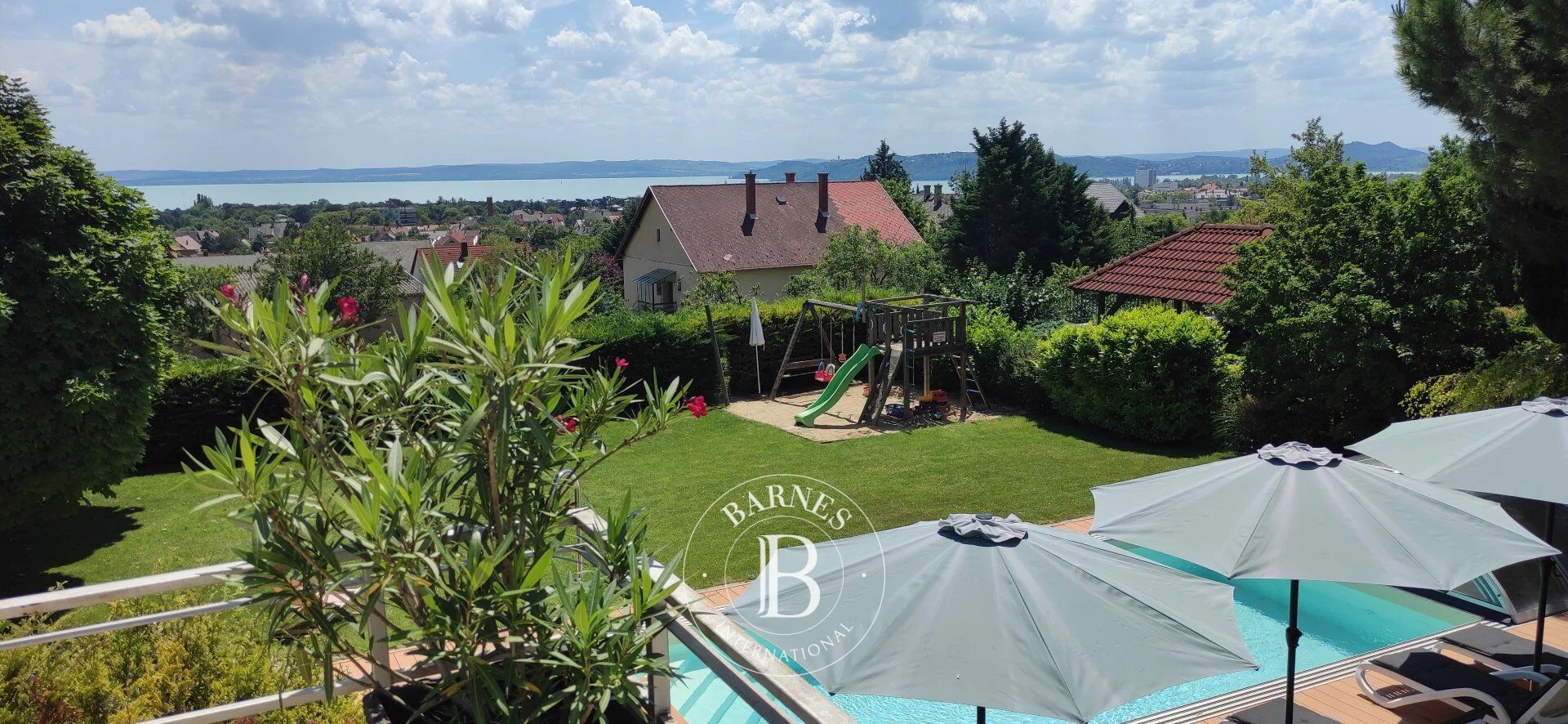 Artment house with pool and panoramic view towards the Lake at Balatonfüred - picture 1