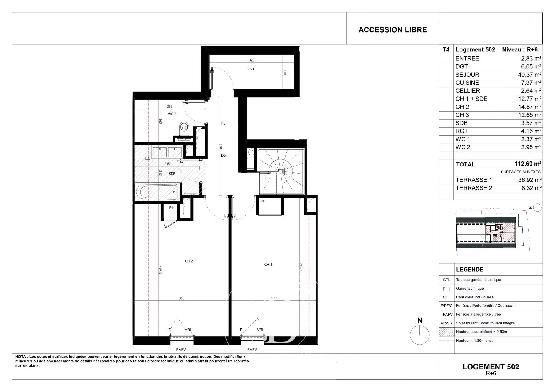 NANTES - SAINT-FELIX - Appartement T4 duplex de standing - picture 2