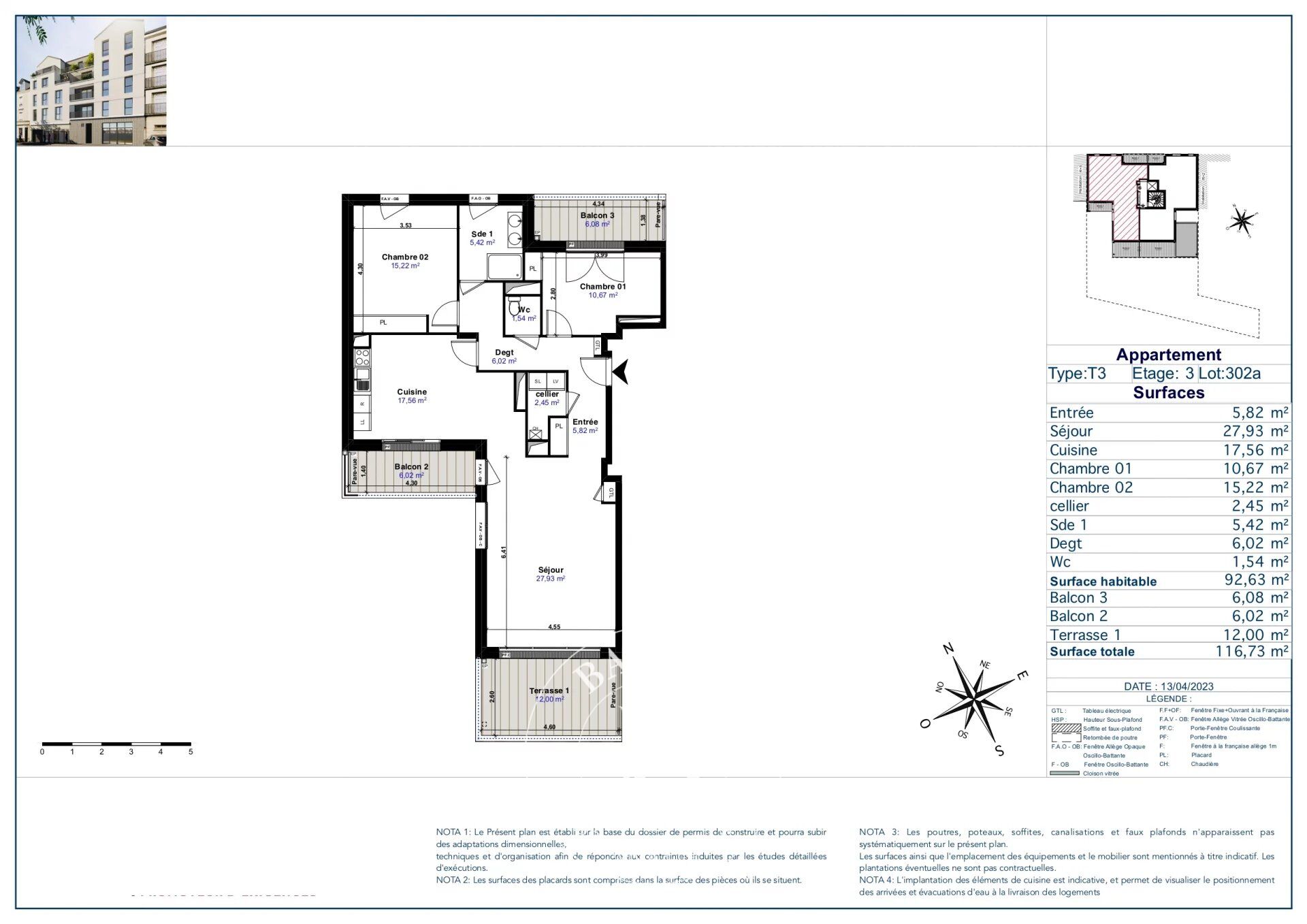 NANTES - MELLINET - Appartement T3 avec terrasse - picture 2