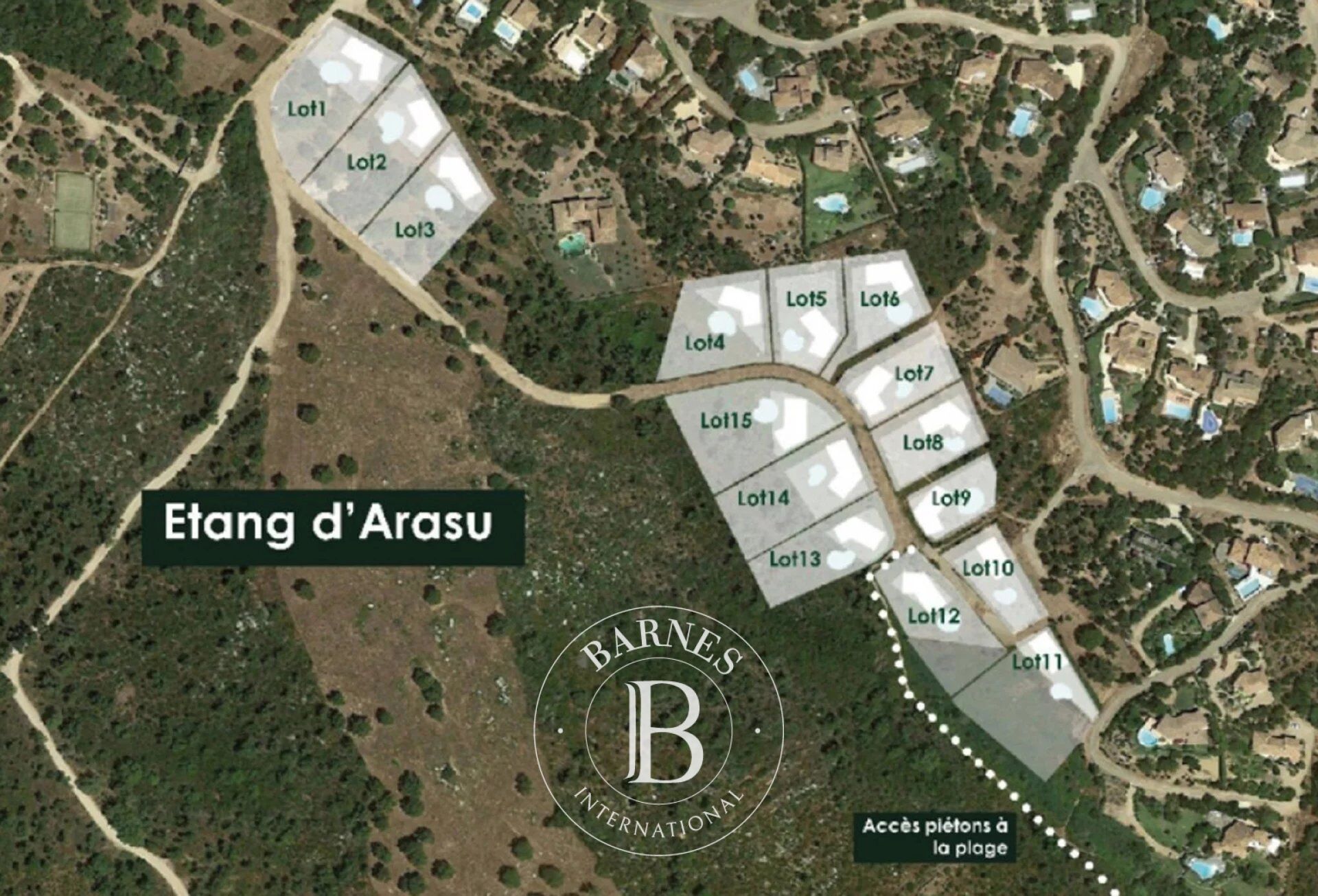 Arasu, Terrain à bâtir d'environ 2 059 m² avec permis de construire, plage à pied - picture 3