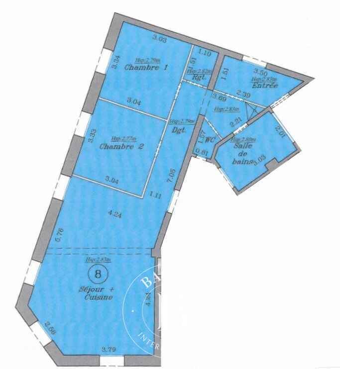 NORTH BOULOGNE - Renovated apartment - 74m² (797 sq ft) - 2 bedrooms - picture 3