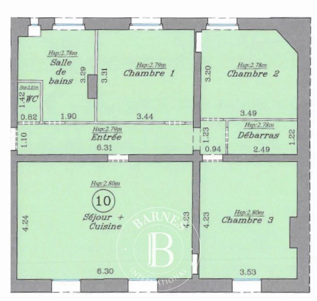 NORTH BOULOGNE - Renovated apartment - 84m² (904 sq ft) - 3 bedrooms - picture 3