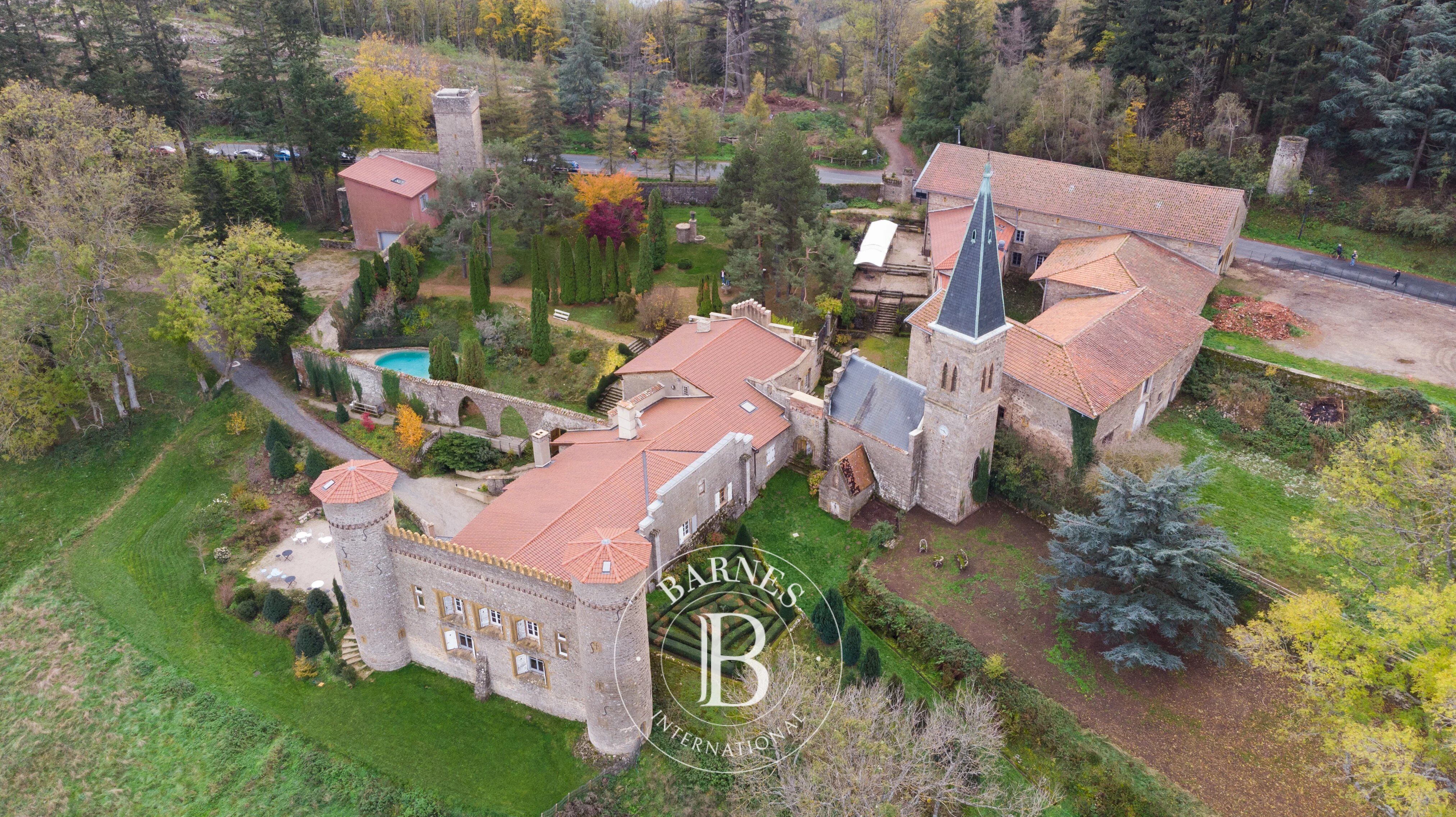 Courzieu - Château with several outbuildings in grounds of approx. 9 hectares - Swimming pool - Barns - Sheepfold - Restaurant - Caretaker's cottage - Chapel. - picture 1