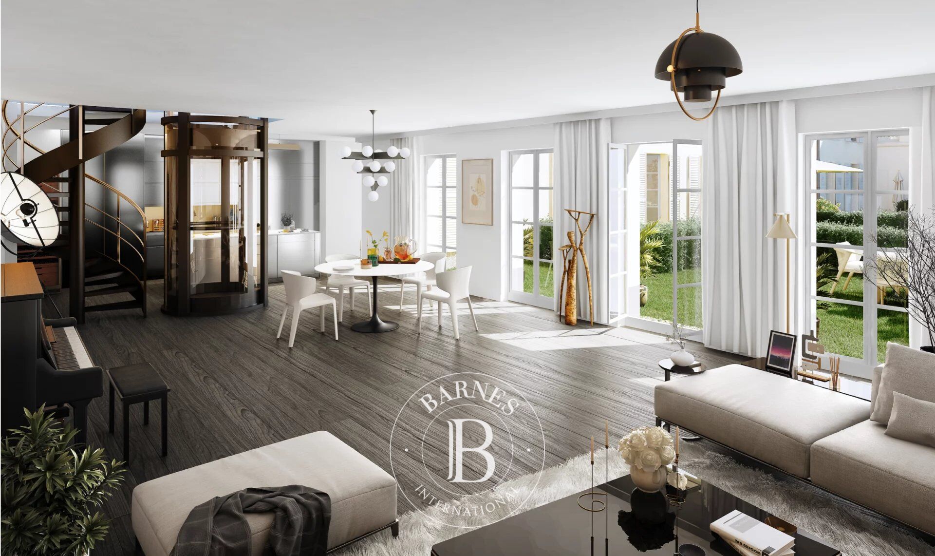 Centre ville - Maison sur trois niveaux de 203 m2 avec deux jardins - 4/5 chambres - Ascenseur -Parking - picture 2