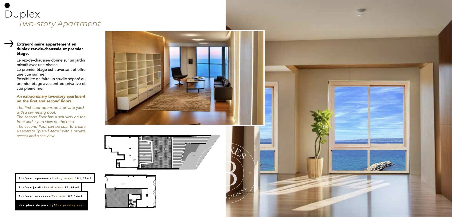 SALE - 13007 - CORNICHE KENNEDY -  DUPLEX APPARTEMENT- EXCEPTIONAL SEA VIEW - TERRACE - GARDEN - picture 3