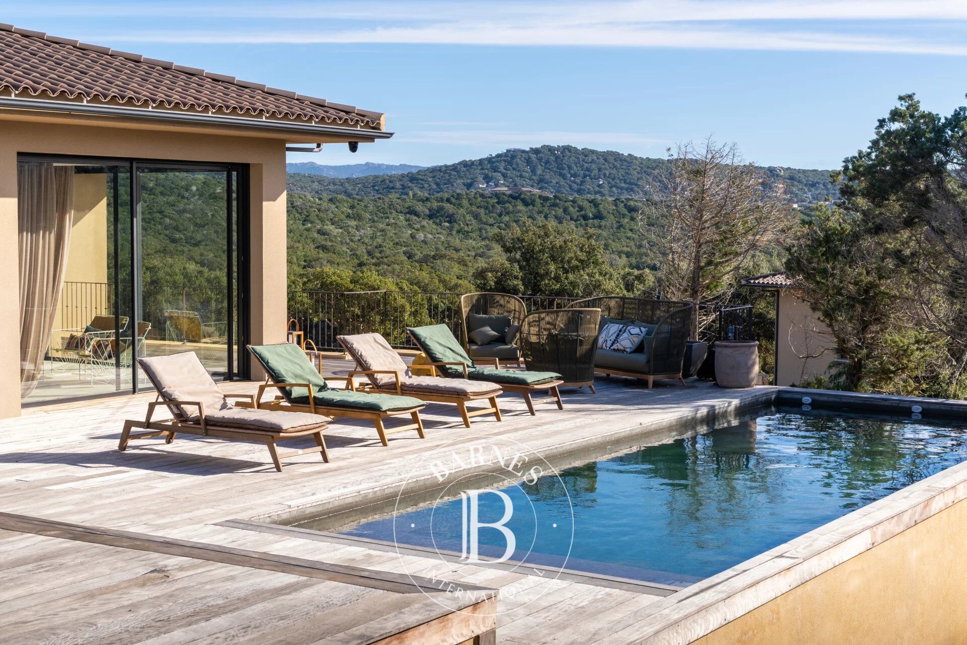 Pianottoli-Caldarello, Villa 4 chambres, piscine, vue montagne, proche plage - picture 1