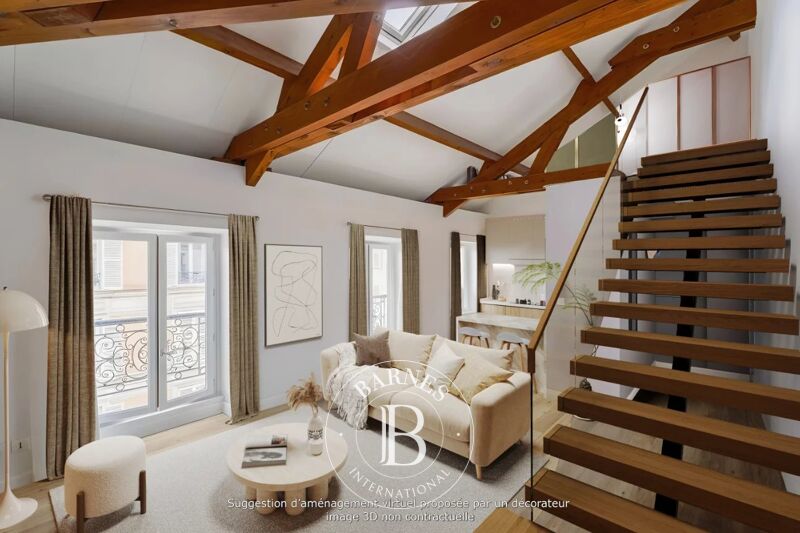 EXCLUSIVE LISTING - PARIS 18 - MONTMARTRE - 3rd AND TOP FLOOR - VIEW OF SACRE COEUR - ONE BEDROOM - VOLUME - LIGHT - EXTENSION POTENTIAL