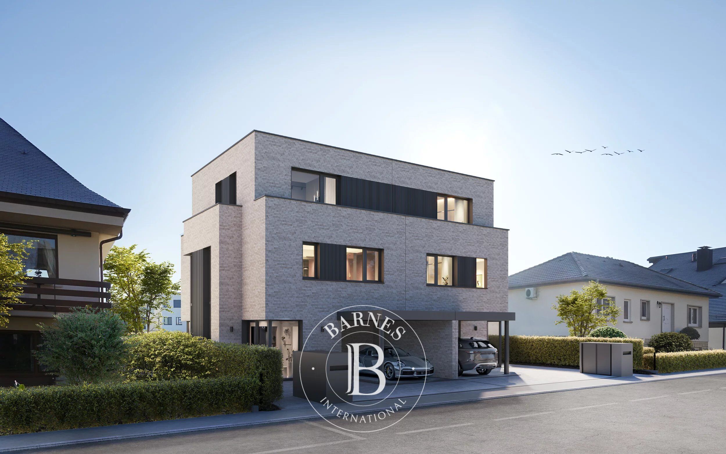 Vente Terrain - Bertrange - Projet autorisé de deux maisons jumelées - picture 2