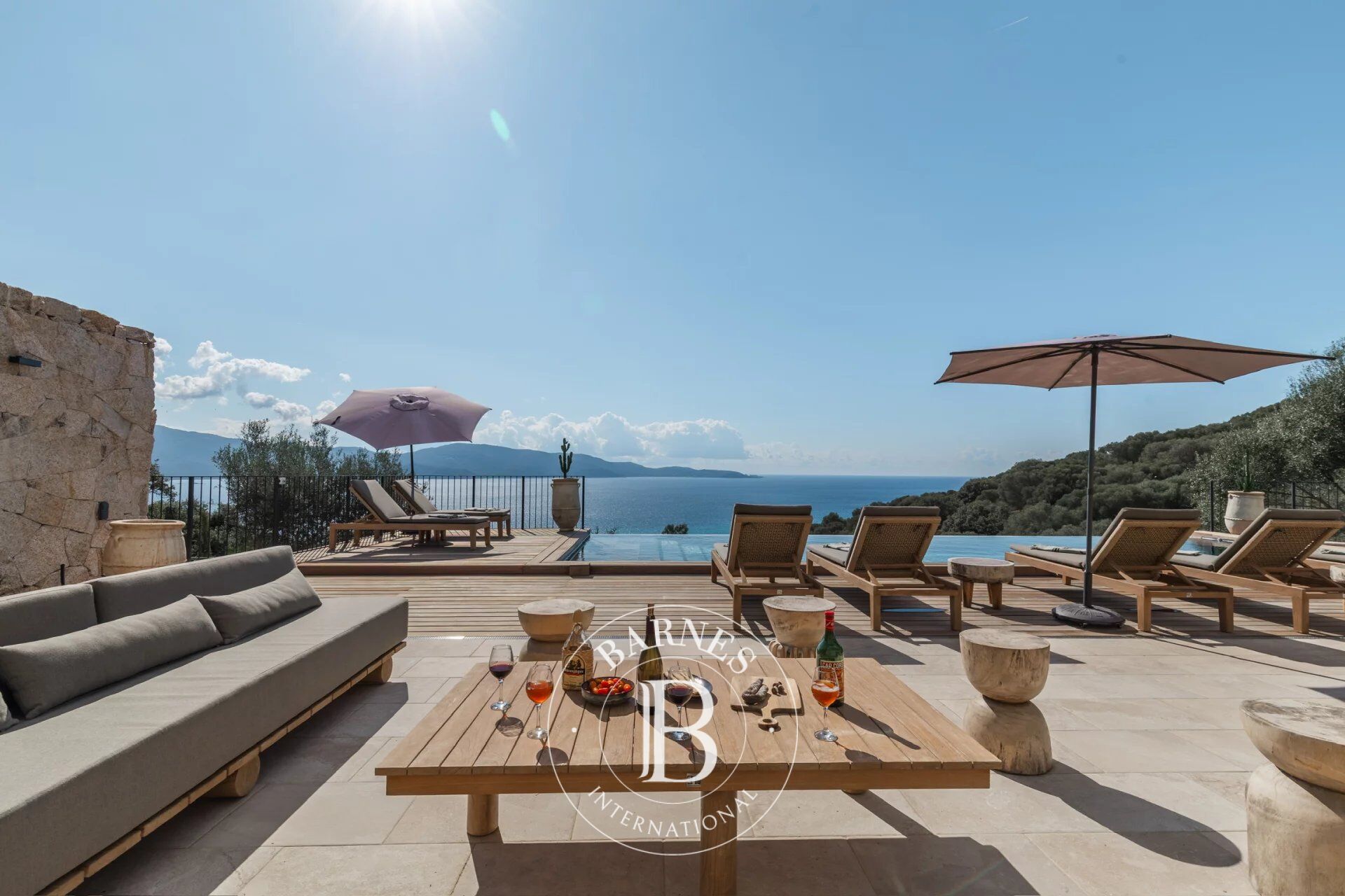 Olmeto, Abbartello, 6 chambres, piscine à débordement, vue mer panoramique, proche plage - picture 2