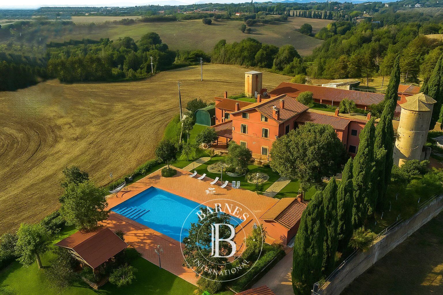 Luxurious farmhouse with swimming pool, riding stables, and helipad - picture 1