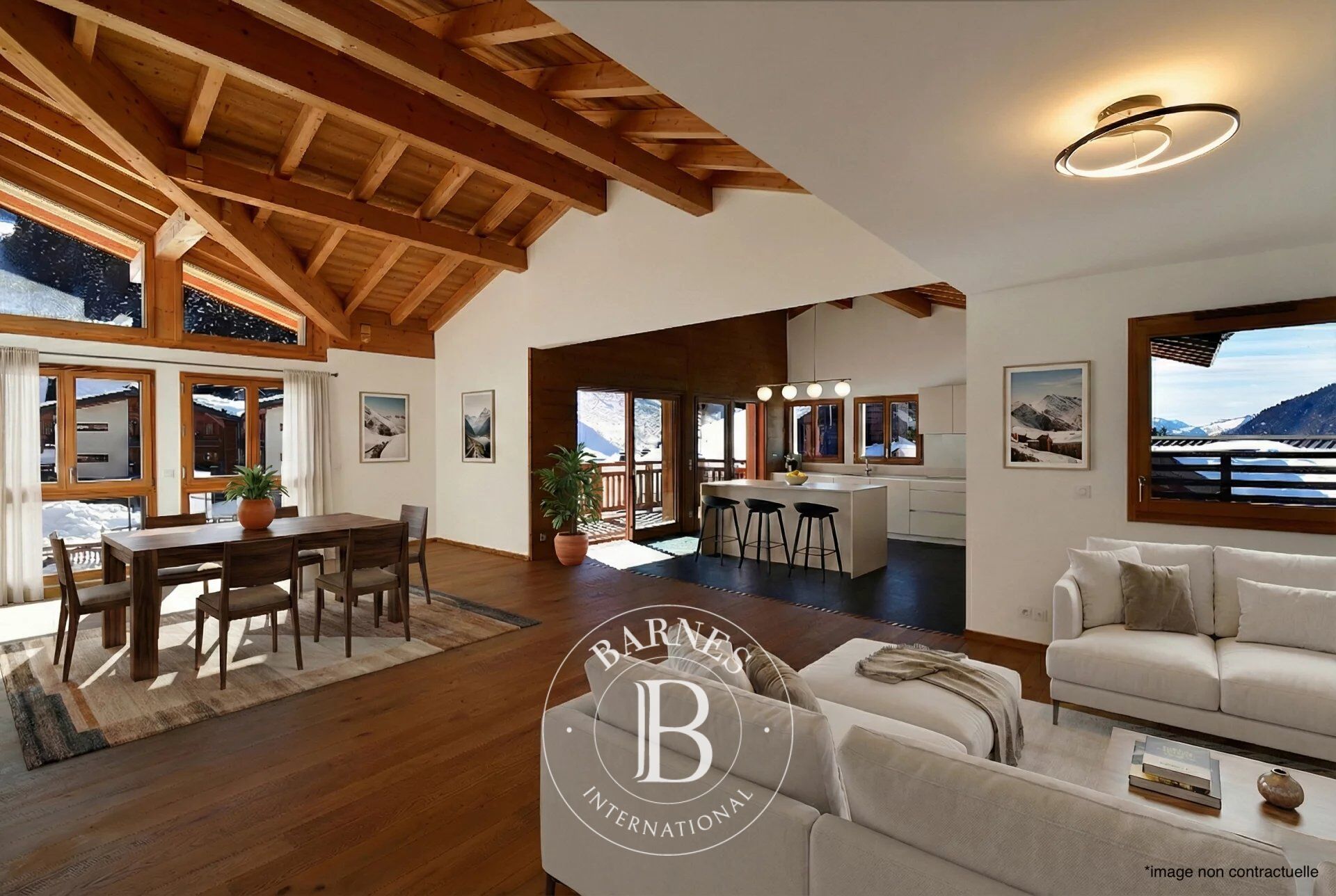 Les Gets – Grand appartement T5 – Très belle pièce de vie – Double exposition sud - picture 2