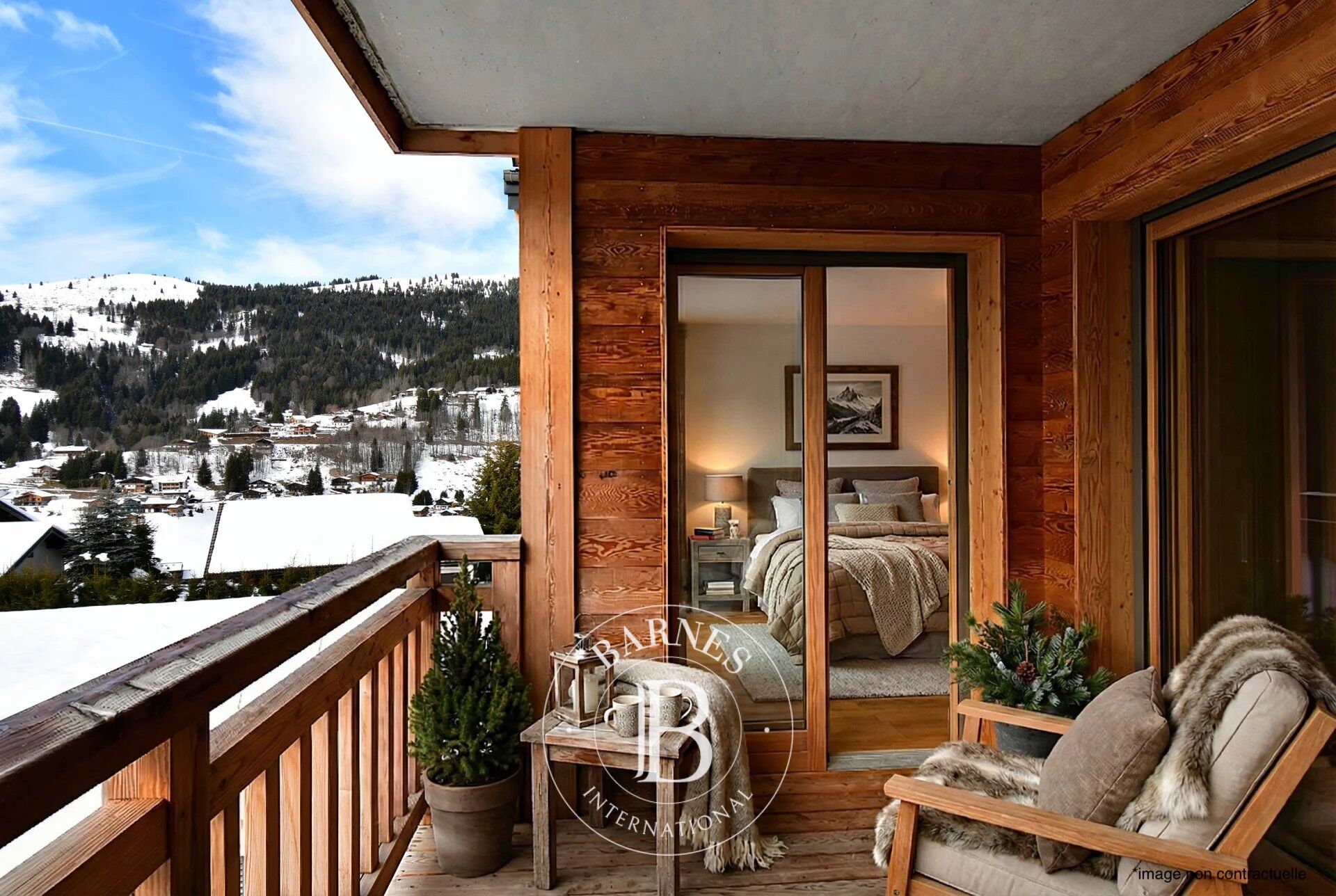 Les Gets – Appartement T3 + Cabine – Exposition sud-ouest – Vue dégagée - picture 2