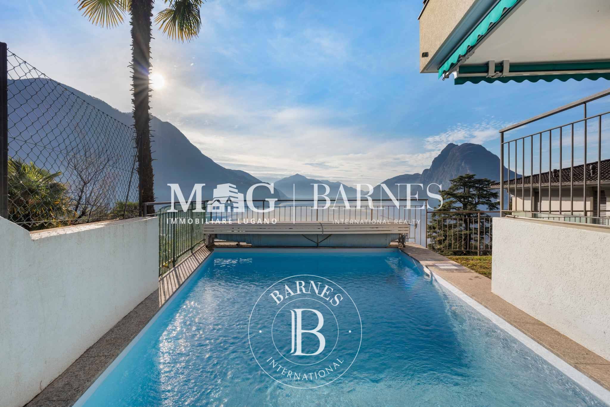 Panoramic Villa with swimming pool and Lake Lugano views in Lugano Castagnola - picture 1