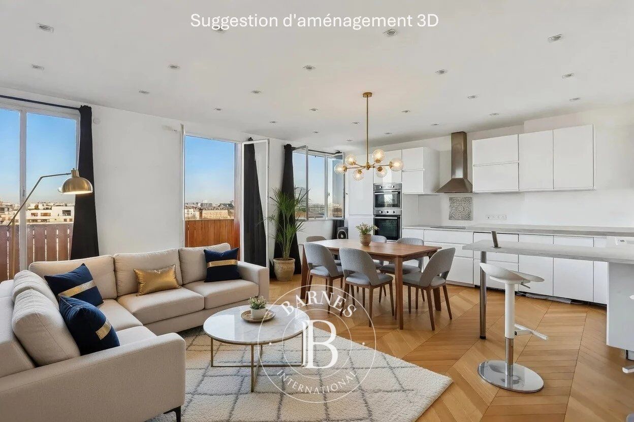 Paris 16 - Auteuil  Sud - 3 Chambres - Etage élevé - Balcon - Vue Tour Eiffel - picture 2