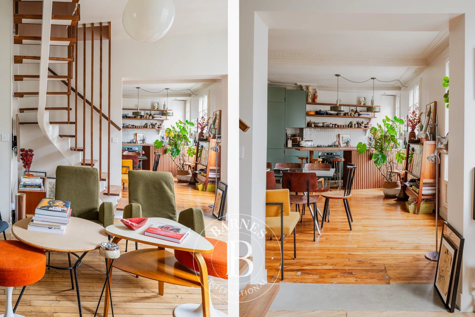 PARIS 18 - FRANCOEUR - DUPLEX APARTMENT - UPPER FLOOR - 3/4 BEDROOMS - OFFICE - FULL-LENGTH BALCONY - CHARM - LIGHT - DUAL-ASPECT SPACES - picture 3