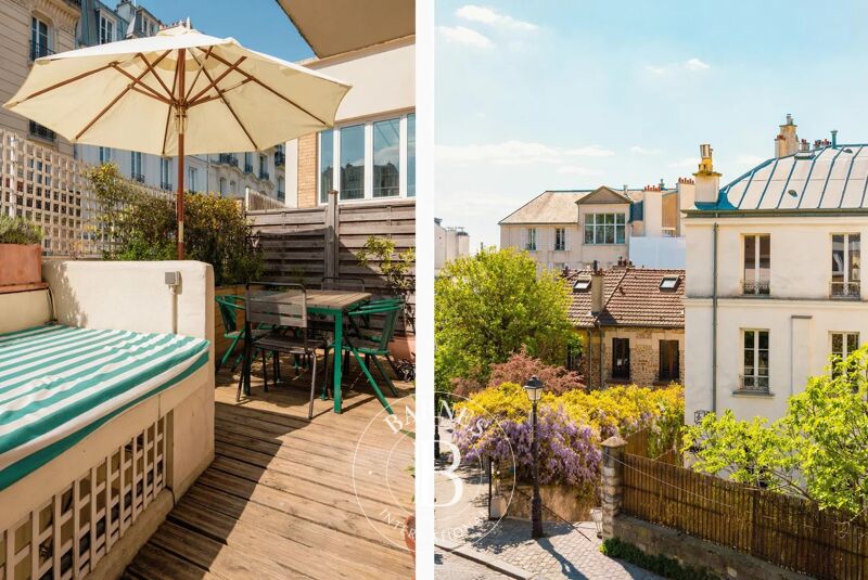 PARIS 18 - MONTMARTRE - ESPRIT MAISON - 2 CHAMBRES - TERRASSE - SUD - CIEL - RENOVE PAR ARCHITECTE